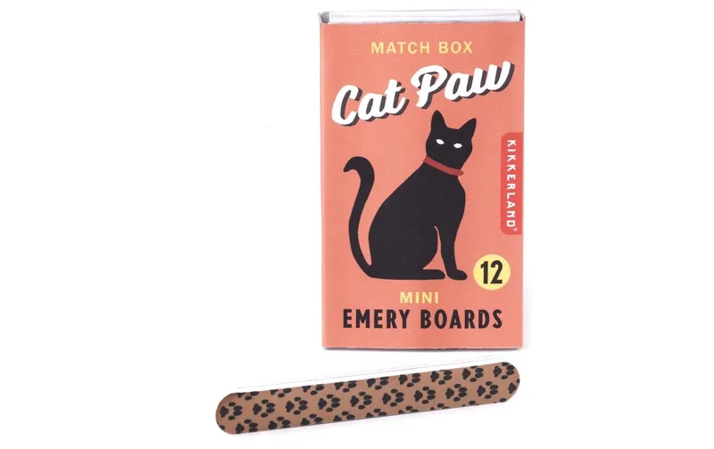 Kikkerland Nagelfeile Cat Paw Match Box Emery Boards 12 pezzi