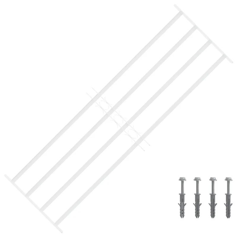 Security Grille for Windows with 4 Crossbars 3 stk. 93-174 cm