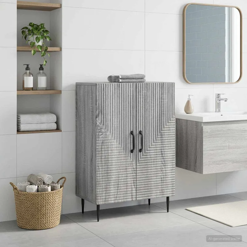 Badezimmer Aufbewahrungsschrank HAARLEM Sonoma-Grau