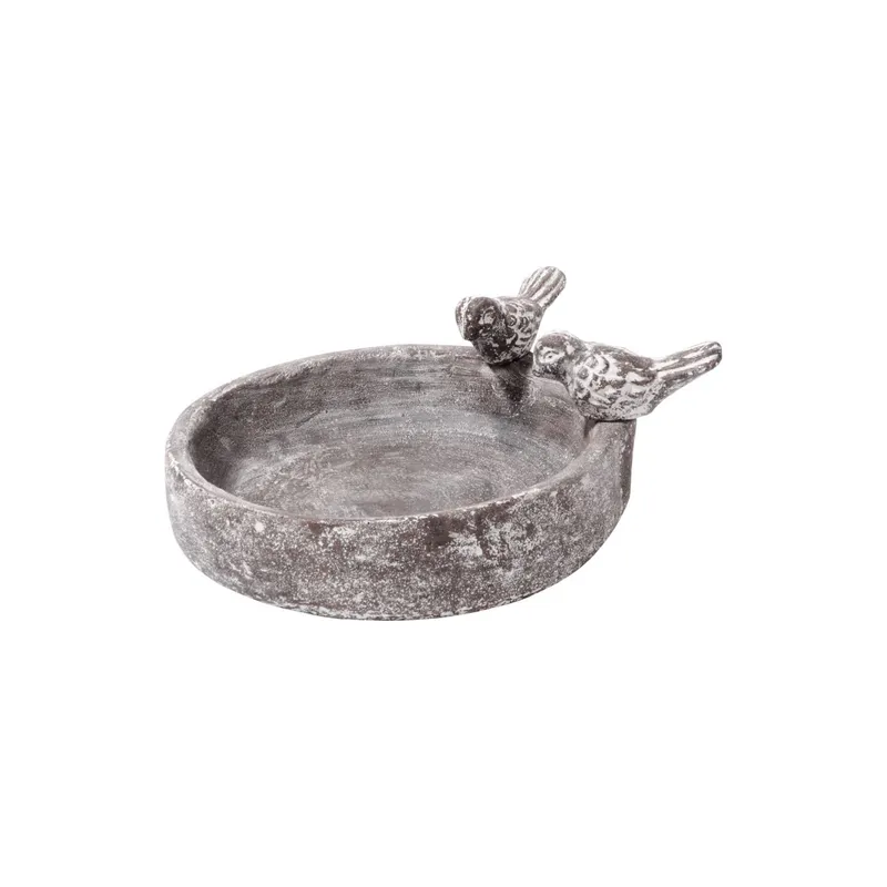 dobar Vogeltränke Pool-Oase, 18 x 18 x 4.5 cm, Zement