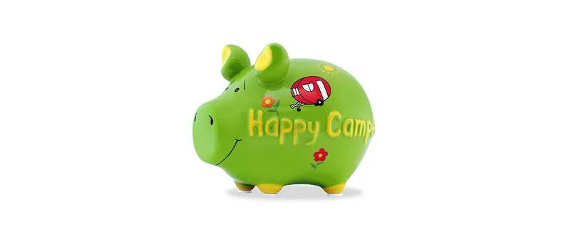 G. Wurm Spardose Happy Camper 12.5 x 9 x 9 cm