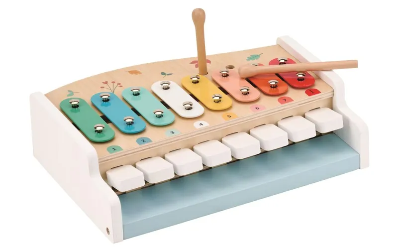 Spielba Holzspielwaren Piano und Xylophon 2 in 1