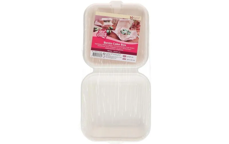 Funcakes Kuchen-Box Bento, 15 x 15 cm, 10 Stück