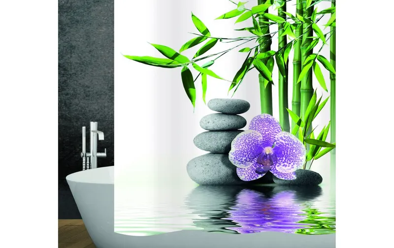 diaqua® Duschvorhang Spa 180 x 180 cm, multicolore