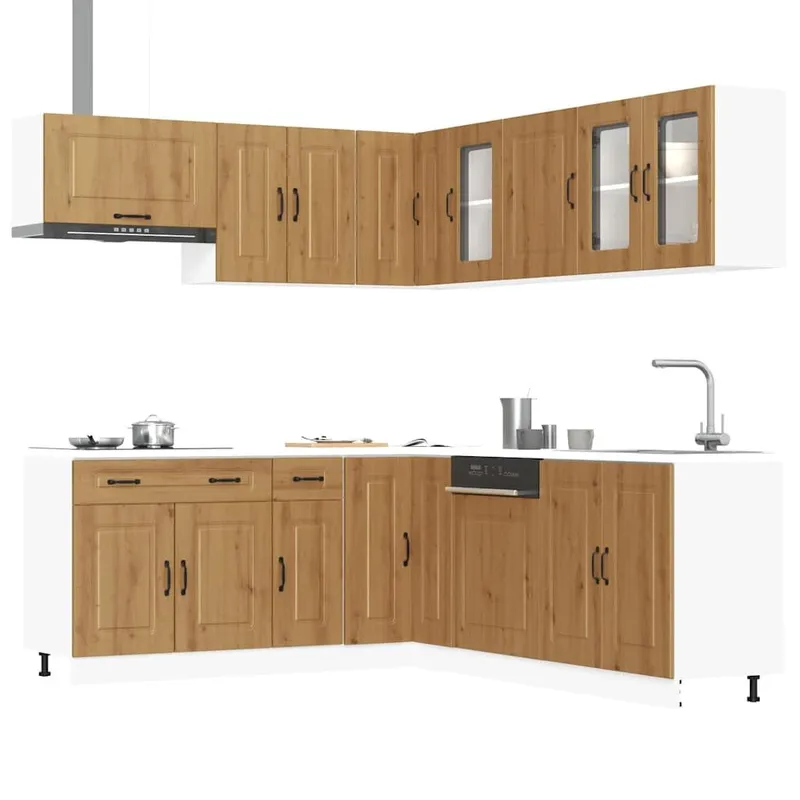11-tlg. Küchenschrank-Set Kalmar Artisan-Eiche Holzwerkstoff