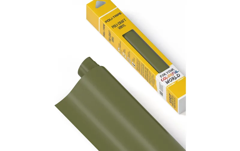 Poli-Tape Vinylfolie Permanent 30.5 x 183 cm, Oliv matt