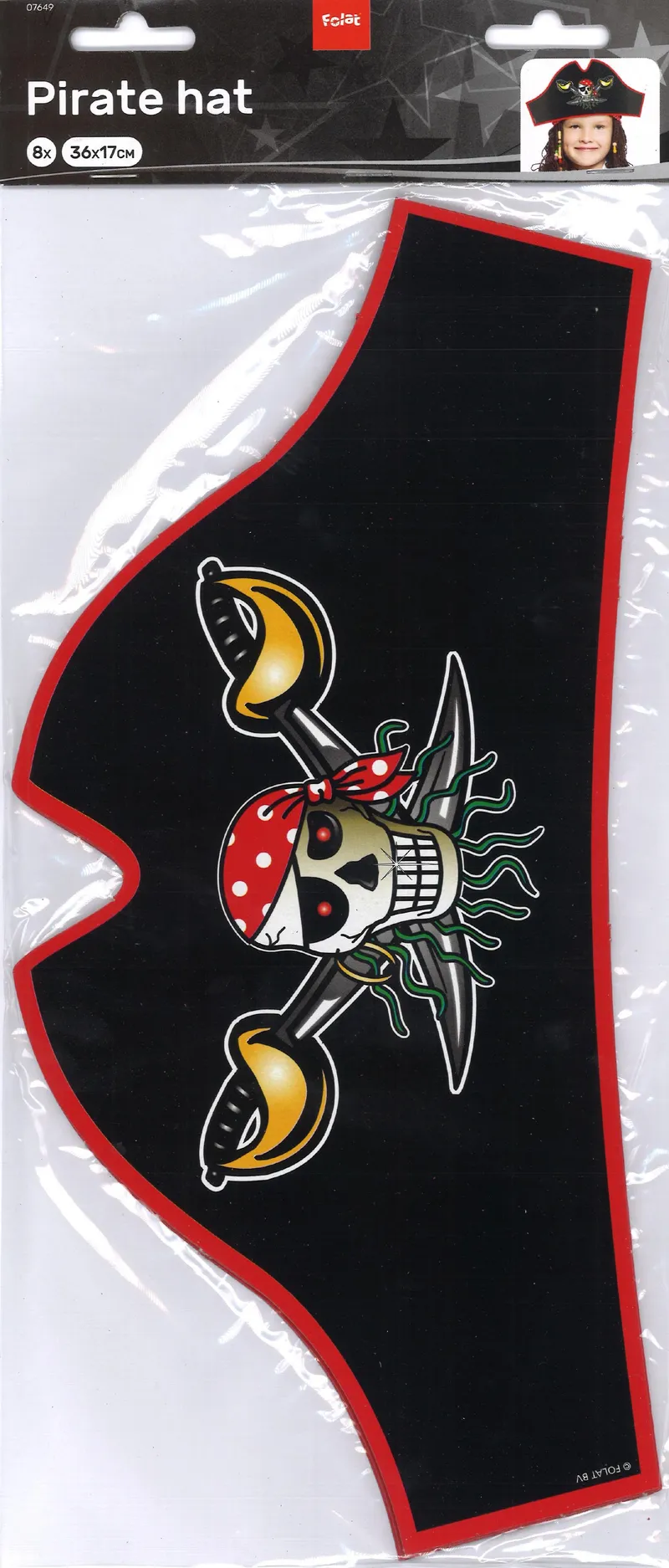Piratenhüte Red Pirate aus Karton