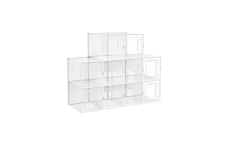 Songmics Schuhboxen 21/23 x 14 cm/33.4 cm, transparent