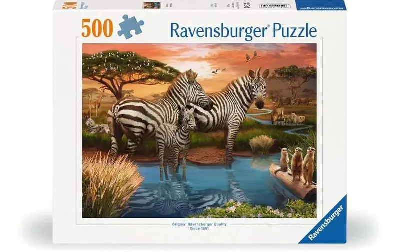 Ravensburger Puzzle Zebras am Wasserloch