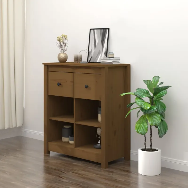 Sideboard Honigbraun 70x35x80 cm legno massiccio pino
