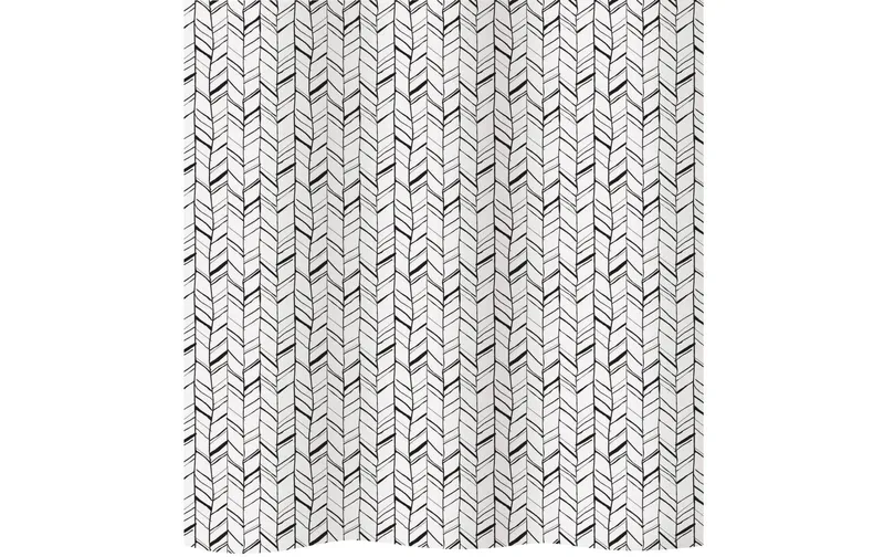 diaqua® Duschvorhang Chevron 180 x 180 cm, noir/blanc