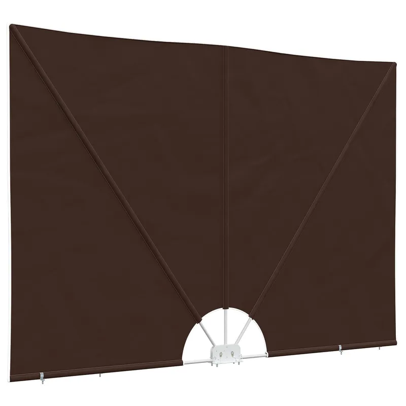 Tela antisfrego per balcone 200 x 300 cm in poliestere Marrone Retta