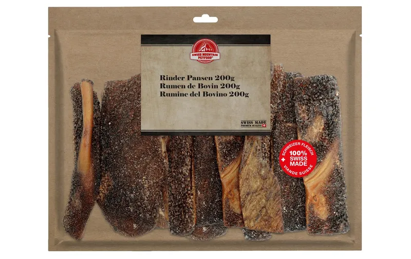 Swiss Mountain Petfood Kauartikel Rinderpansen, 200 g