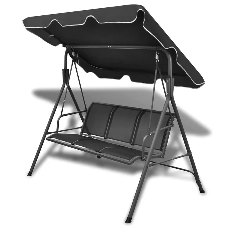 Hollywoodschaukel mit Dach black
