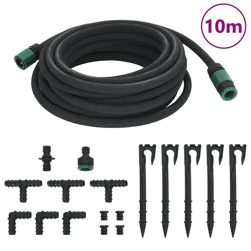 Tropfschlauch Schwarz 0,6" 10 m Gummi