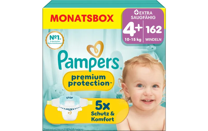 Pampers Windeln Premium Protection 4+ Maxi Grösse 4+