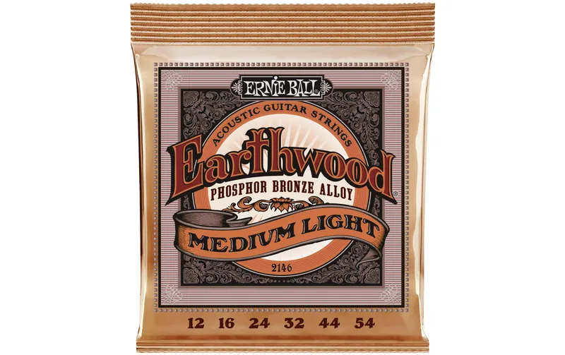 Ernie Ball Gitarrensaiten 2146 Earthwood PB – Medium Light 12-54