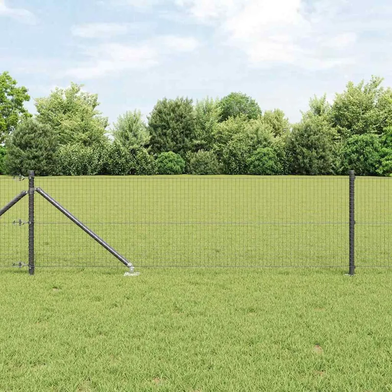 Geschweißter Drahtzaun mit Stacheln 25 x 0,5 m grigio Netz
