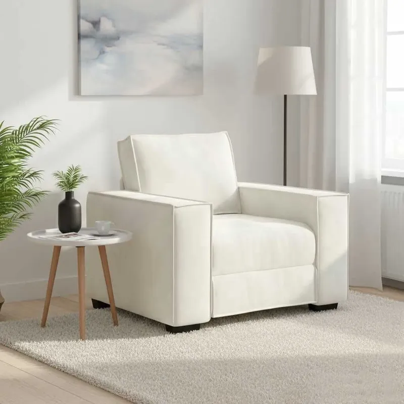 Sessel Creme 100x78x84 cm Samt