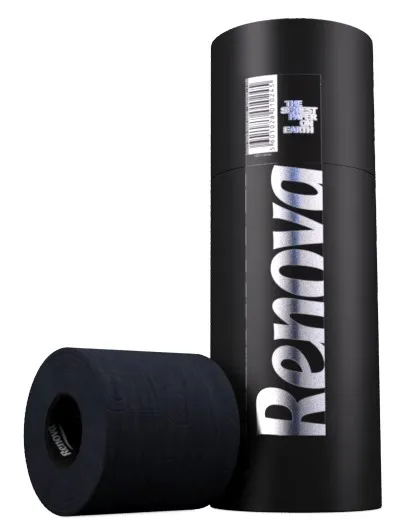 WC Papier schwarz 3 Rollen Geschenkpackung