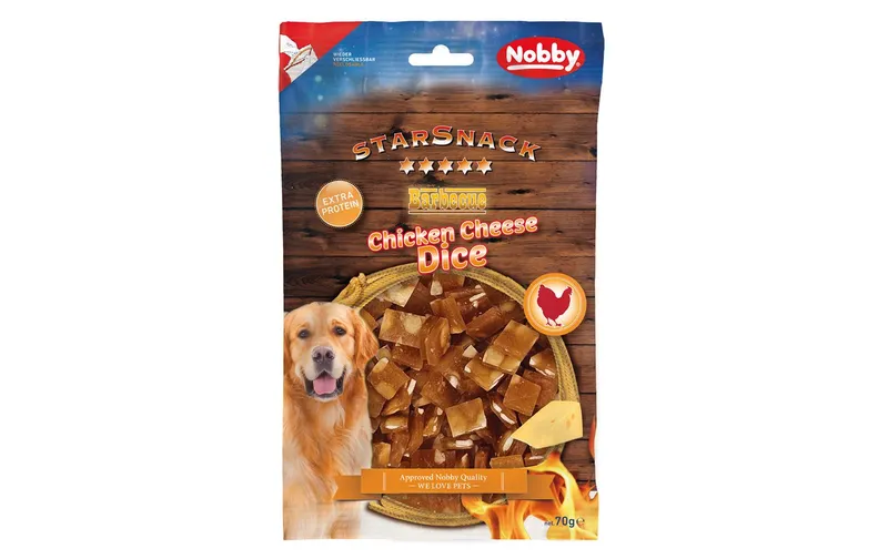 Nobby Leckerli StarSnack Barbecue Chicken Cheese Dice, 70 g
