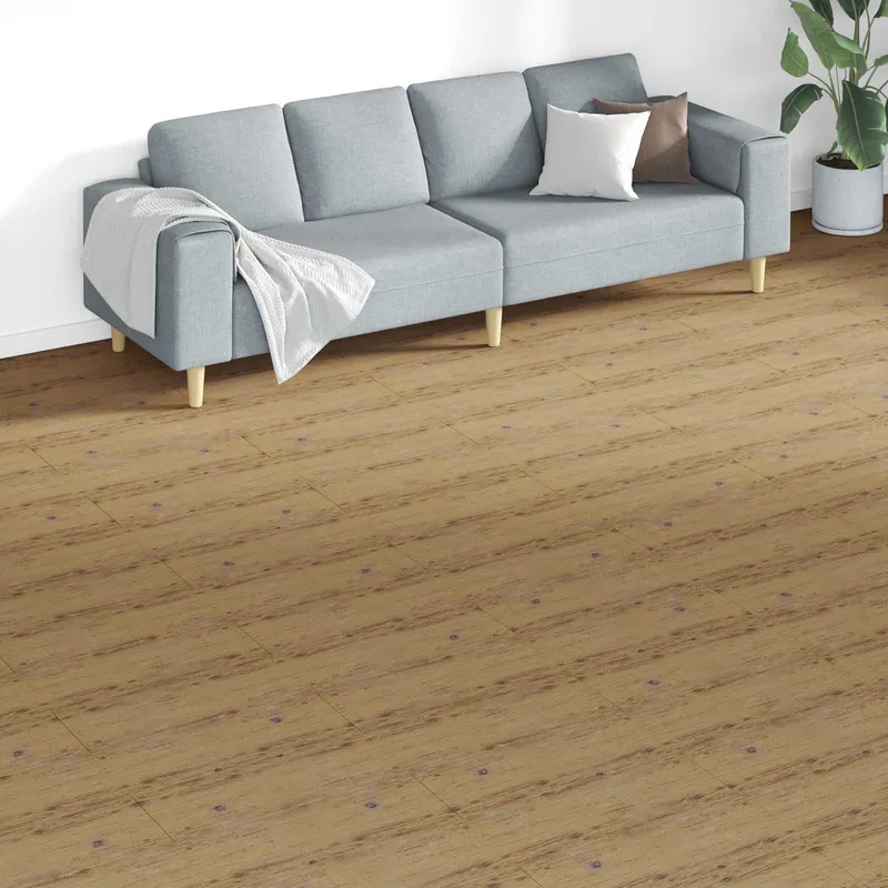 Planches de sol Brun Noyé 5,26 m² 18 pièces PVC