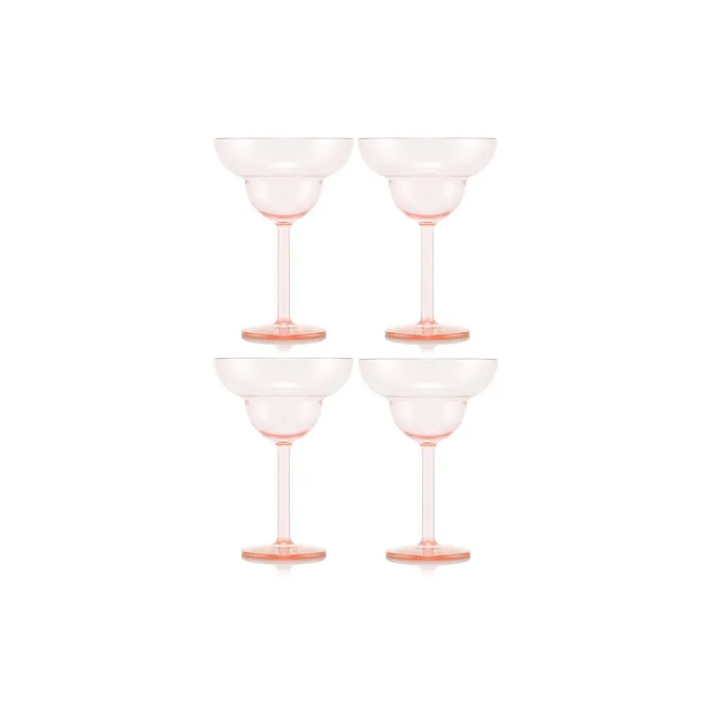 Bodum Outdoor-Martiniglas Oktett 250 ml, Rosa, 4 Stück