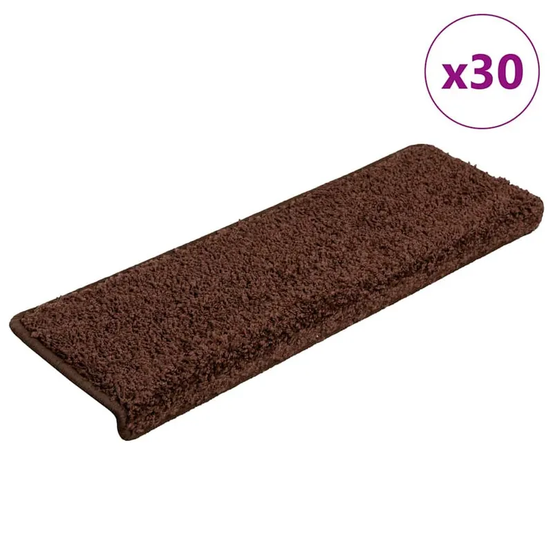 Stufenmatten 30 Stk. 65x21x4 cm marrone Rechteckiger Rand
