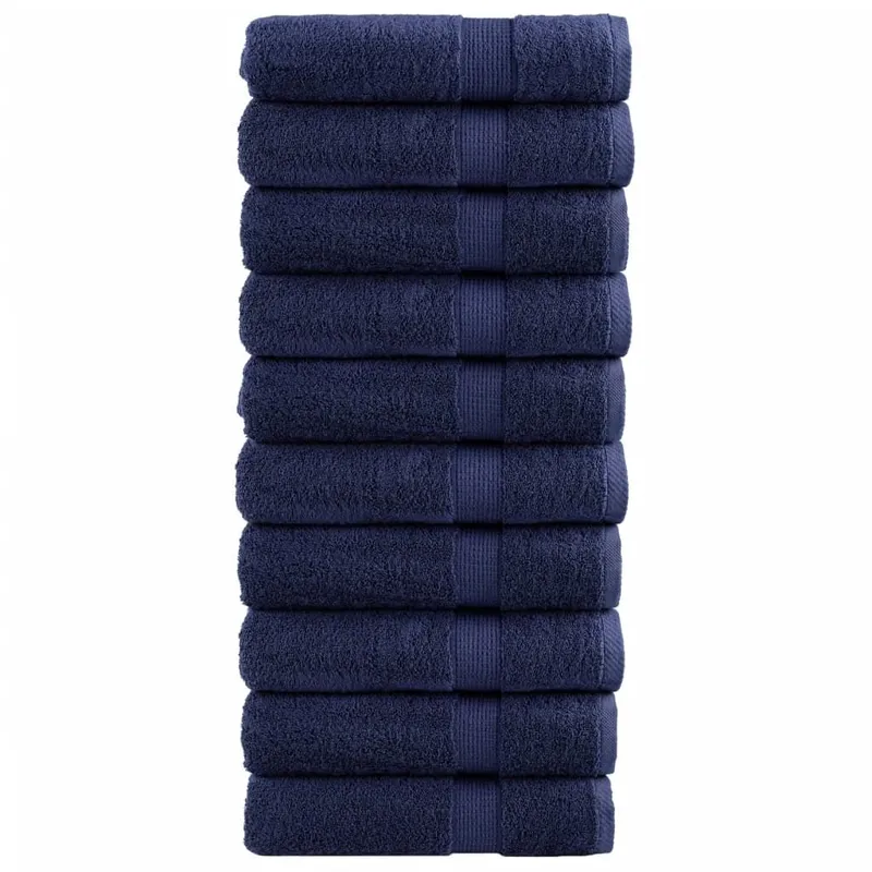 Premium Handtücher SOLUND 10 Stk. Marineblau 50x100 cm 600 g/m²