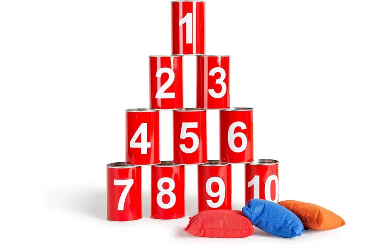 BS Toys Wurfspiel Büchsenwerfen rosso con Zahlen