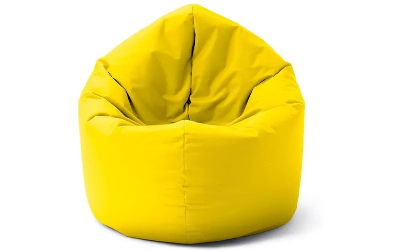 Lumaland Runder Sitzsack 2 in 1, 300 l Polyester (PES), Gelb
