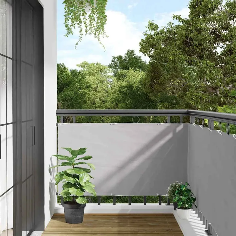 Balkon-Sichtschutz Grau 400x120 cm PVC