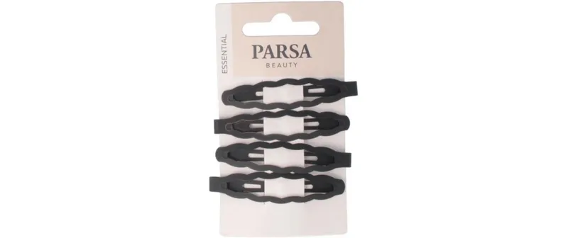 Parsa Beauty Haar-Clip gewellt, matt nero 4 pezzi