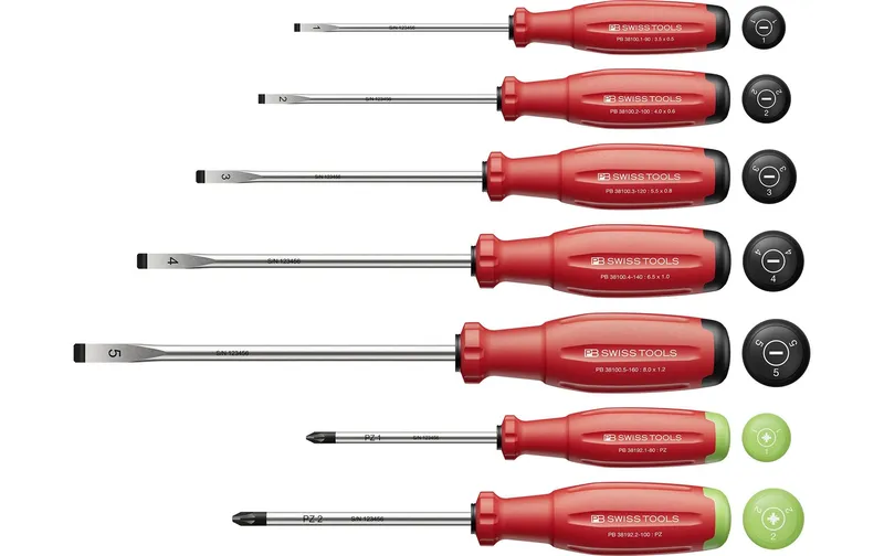 PB Swiss Tools Schraubenzieher-Set PB 38253 Schlitz et Pozidriv