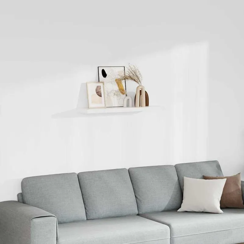 Étagère murale flottante blanc 90x23,5x3,8 cm MDF