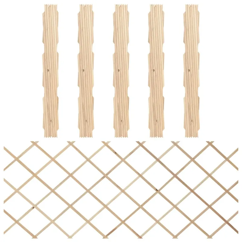 Rankzäune 5 Stk. Massivholz Tanne 180x80 cm