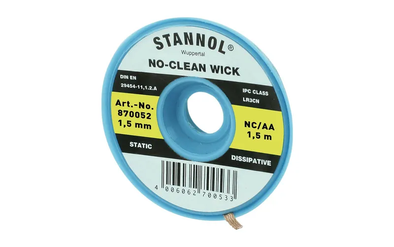 Stannol Entlötlitze NC-AA Entlötlitze 1.5 mm x 1.5m halogenfrei