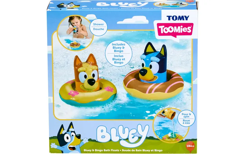 Tomy Badespielzeug Bluey Badeinsel 2-er Pack