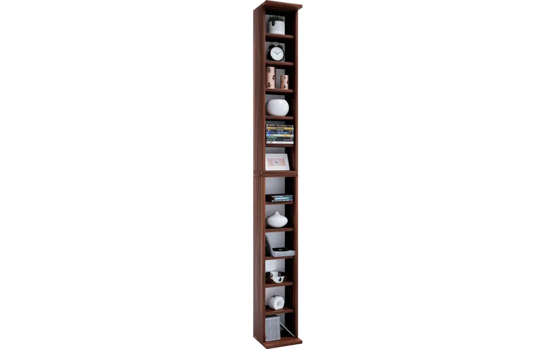 VCM shelf Bigol for CDs 21 x 180 cm, Nussbaum