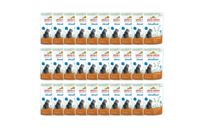 Almo Nature Nassfutter Holistic Sterilised mit Huhn, 30 x 70 g