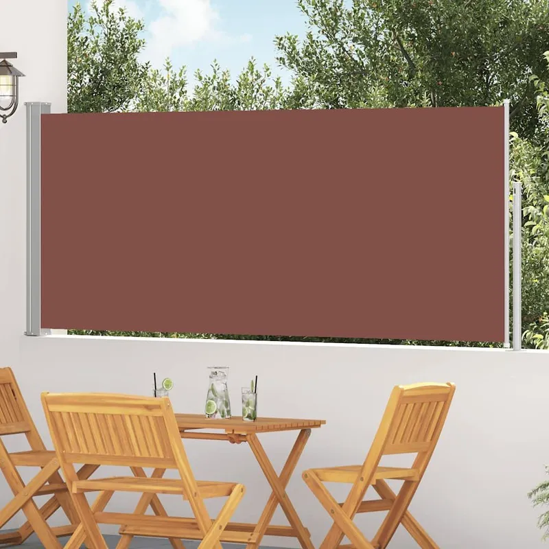 estraibile tenda laterale 117×314 cm marrone