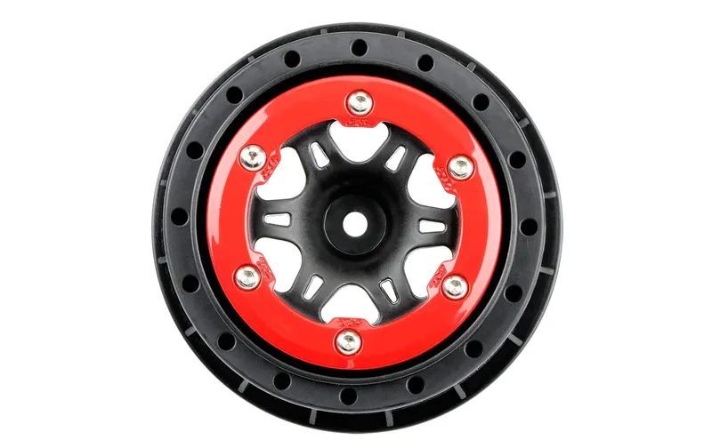 Proline Felgen 2.2/3.0" Split Six Hinten, Rot/Schwarz 2 Stück