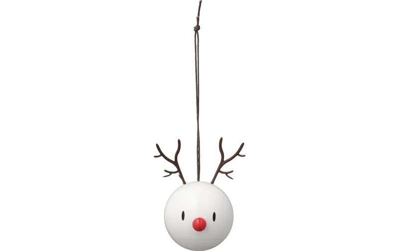Hoptimist Weihnachtskugel Rentier 2 pezzi, bianco