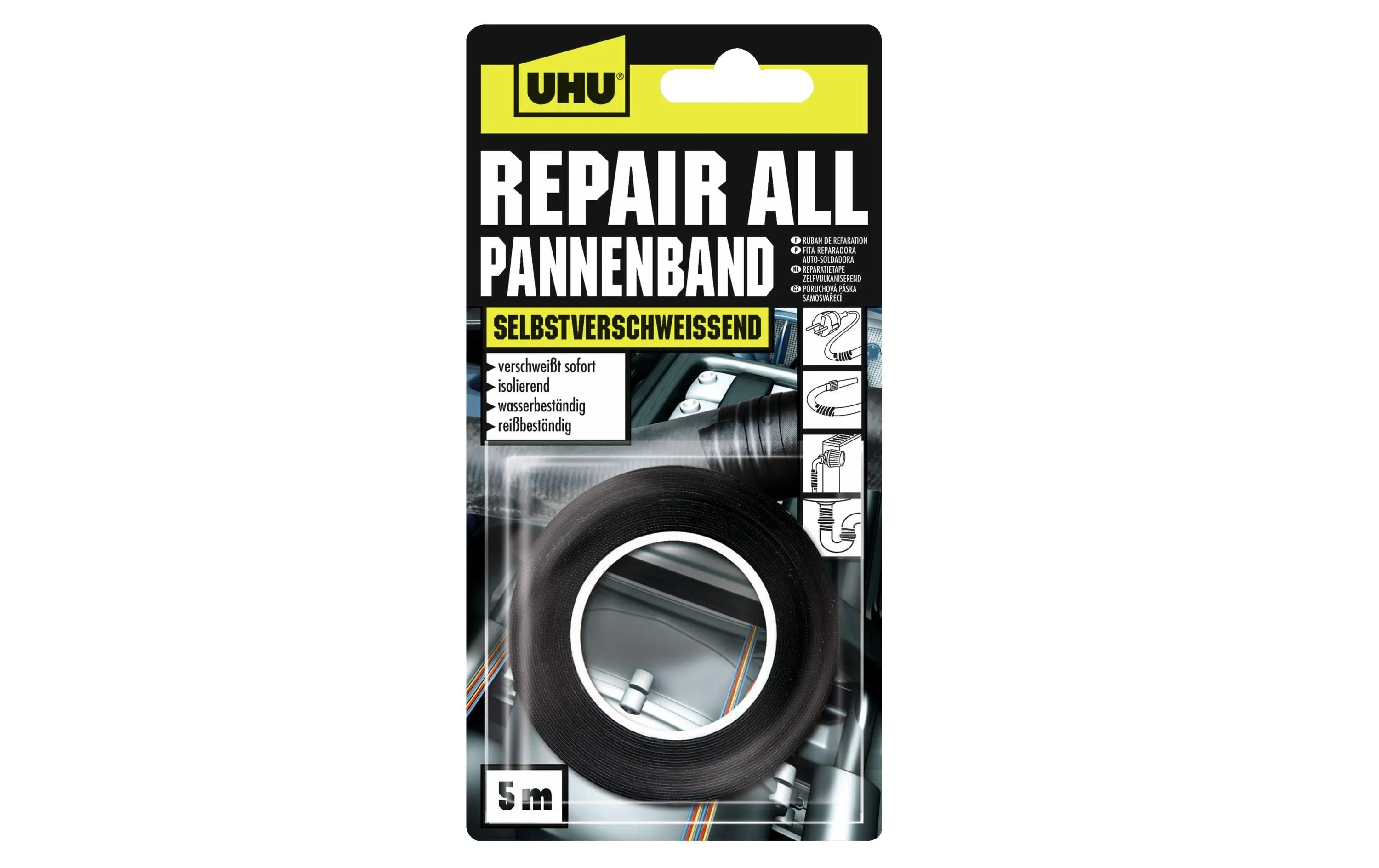 UHU Pannenband Repair All 19 mm x 5 m, Schwarz