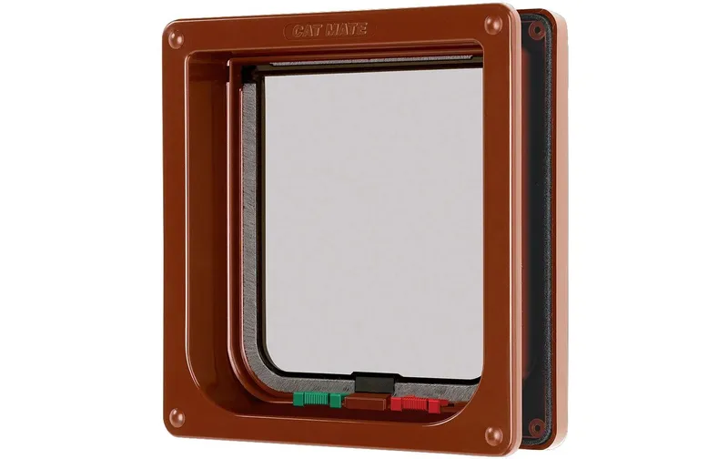 Cat Mate Freilauftür Cat Mate 4-Wege mit Tunnel bis 50 mm, brown