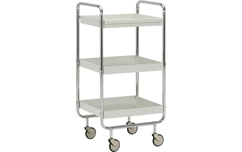 House Doctor Bartrolley HDRoll, 42 x 38 x 85 cm, Silber / blanc