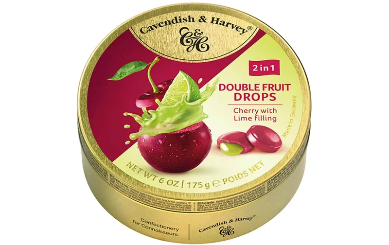 Cavendish & Harvey Cherry-Lime Filled Double Fruit Drops 175 g