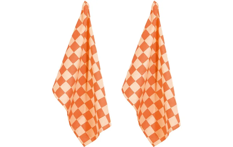pad Geschirrtuch-Set Chess 2 pièces, Orange