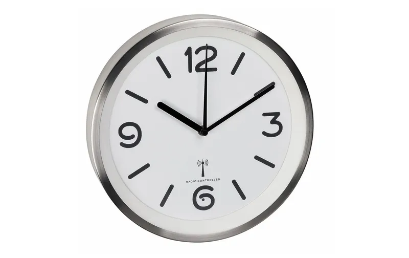 TFA Dostmann Funk-Wanduhr bianco