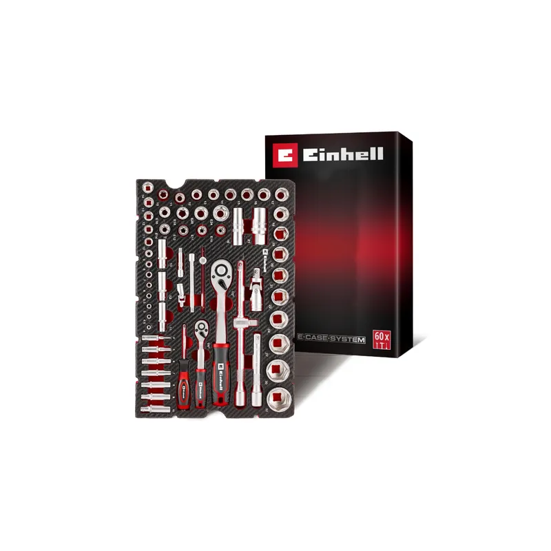 Einhell Einleger E-Case Stecknüsse et Ratschen, 60 pcs